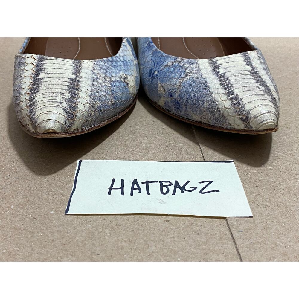 Donald J Pliner Adore Gray Python Studded Flats S… - image 2